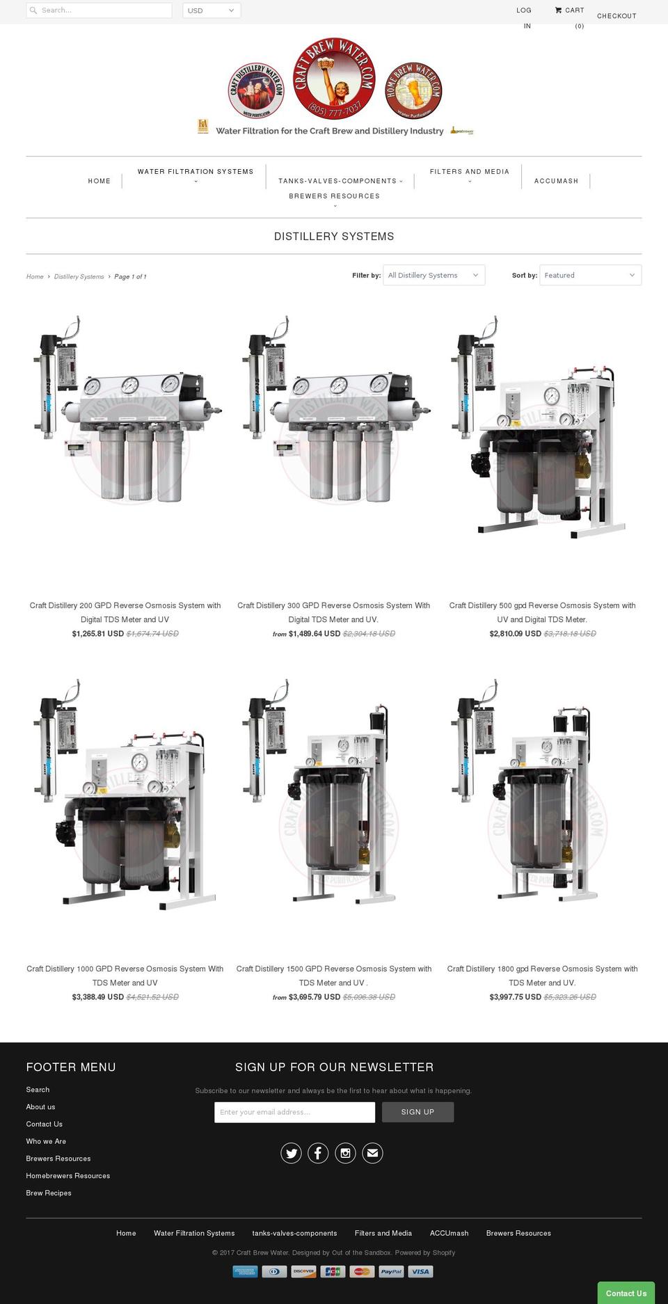 homedistillerywater.com shopify website screenshot