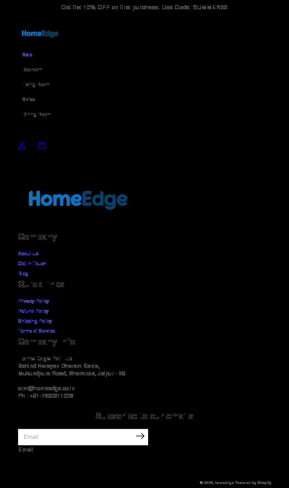 homeedge.co.in shopify website screenshot