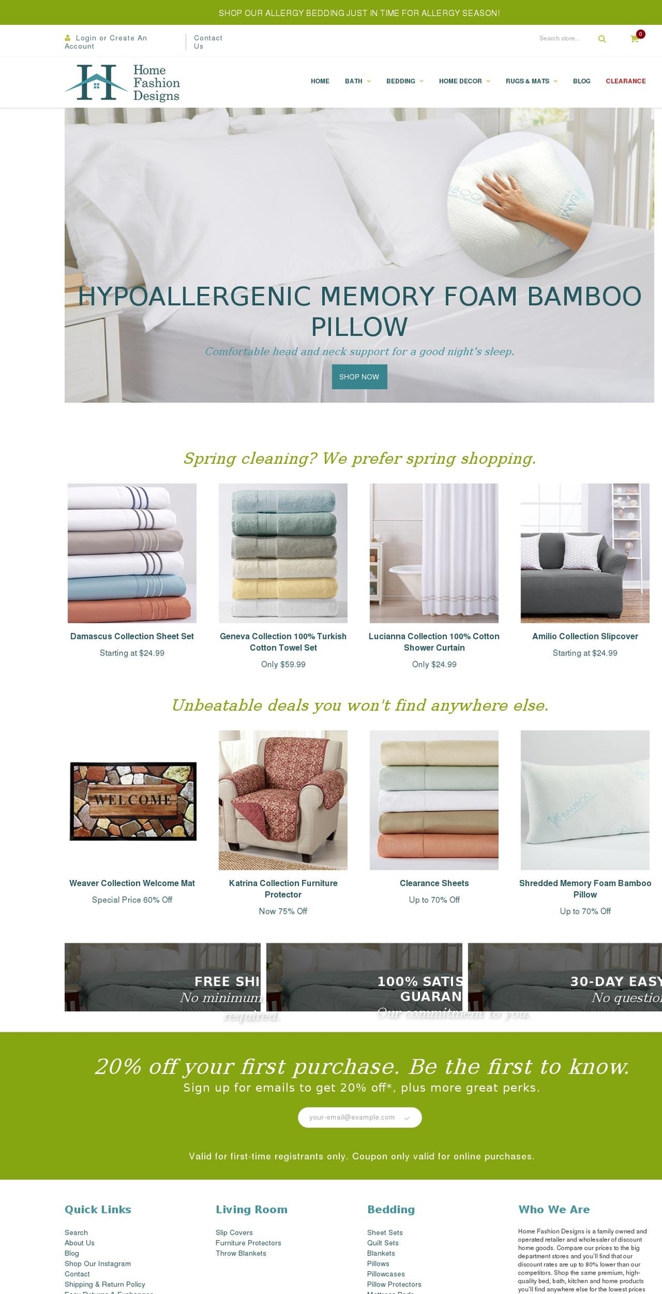 17-03-31 Homepage Shopify theme site example homefashionsdistributor.com