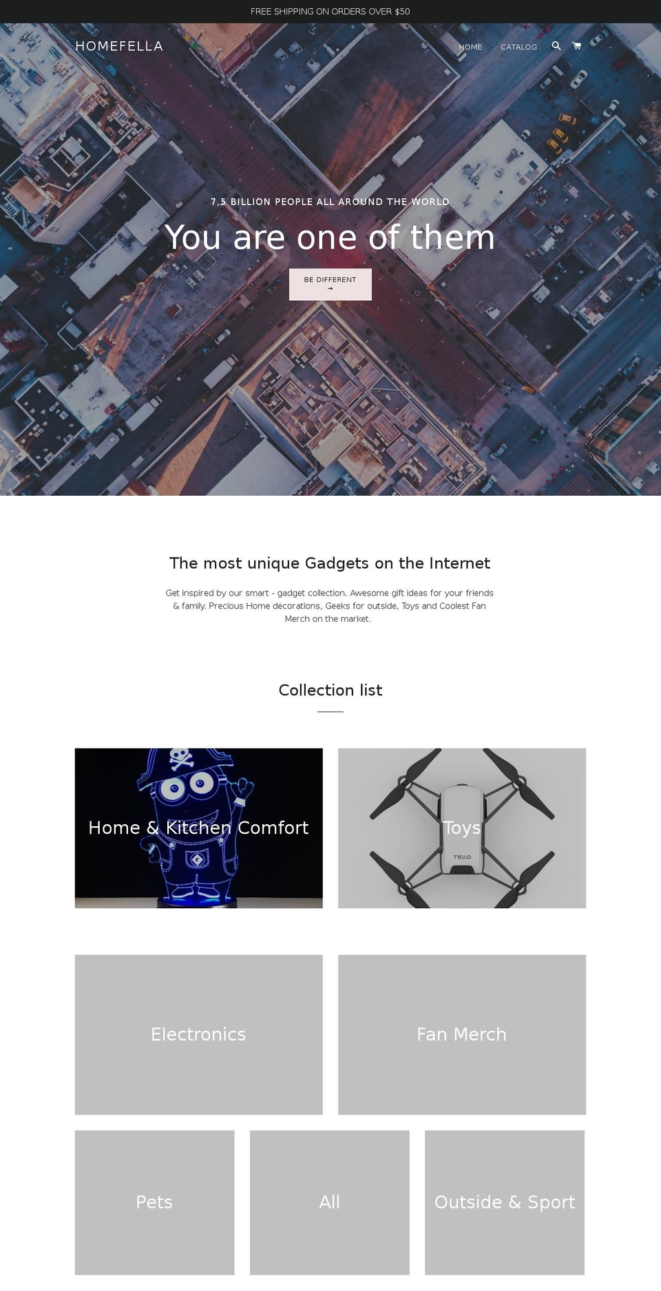 homefella.com — Shopify storefront screenshot