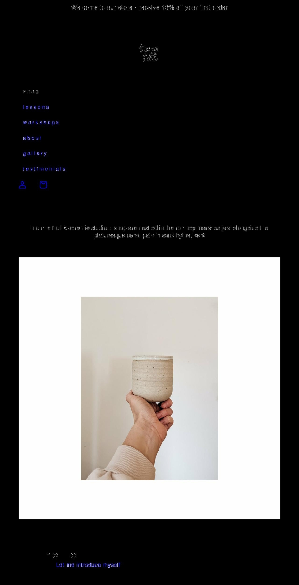 homefolkceramics.com — Shopify storefront screenshot