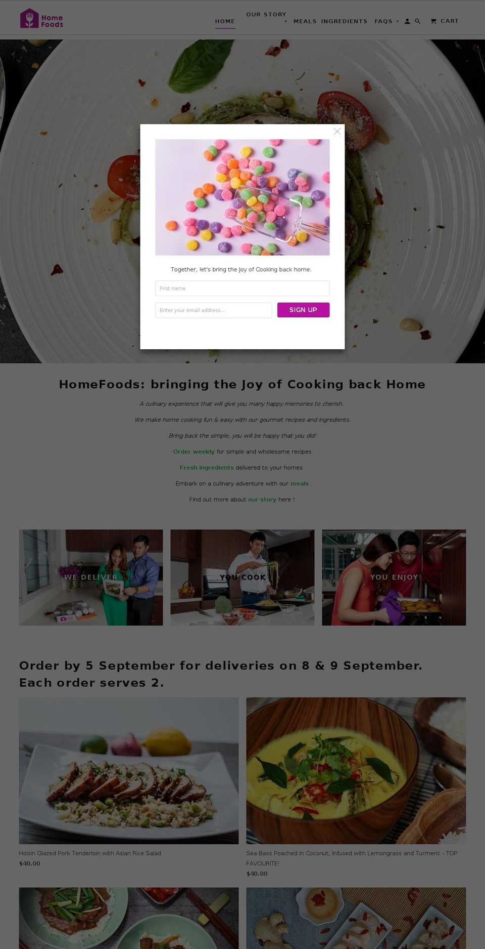 homefoodsgroup.com — Shopify storefront screenshot