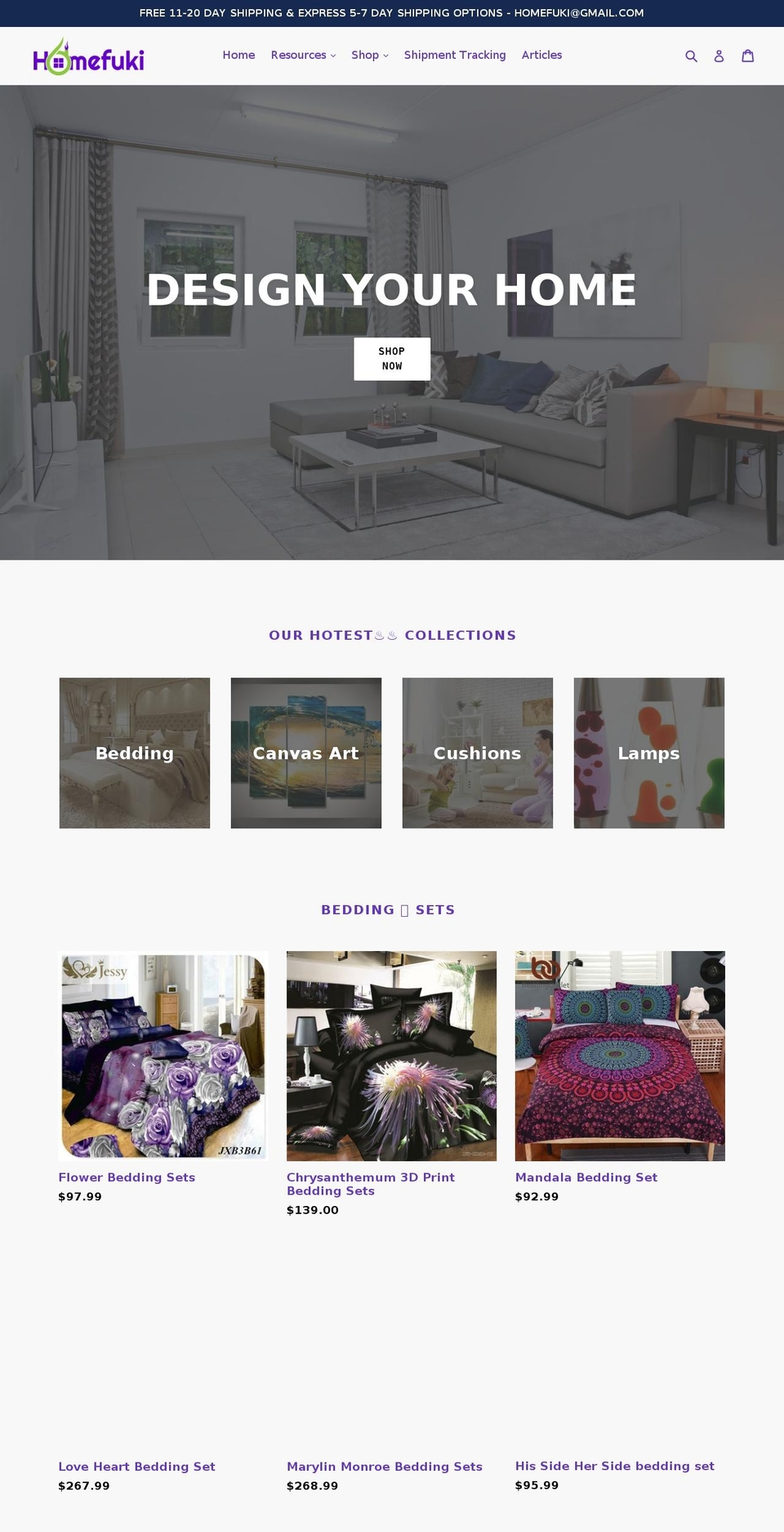 homefuki.com shopify website screenshot