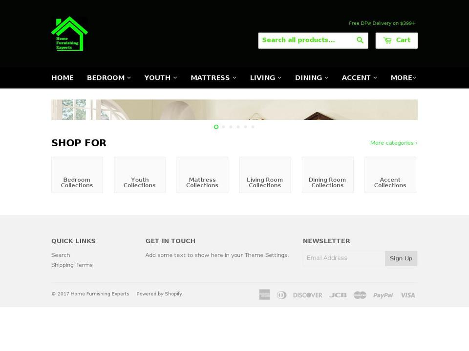 homefurnishingexperts.com shopify website screenshot