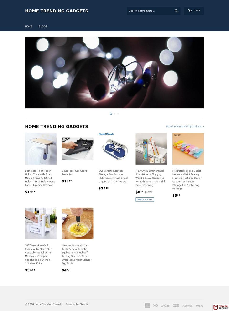homegadgets4u.com — Shopify storefront screenshot