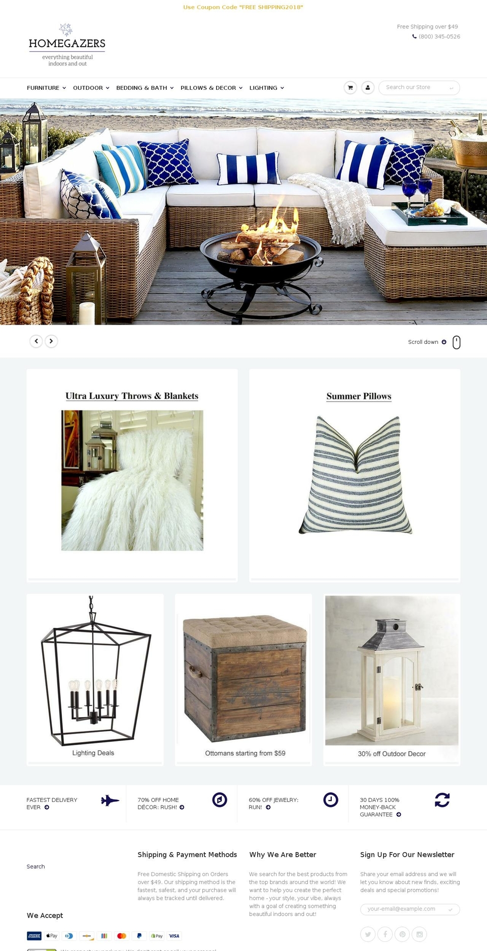 homegazers.com — Shopify storefront screenshot
