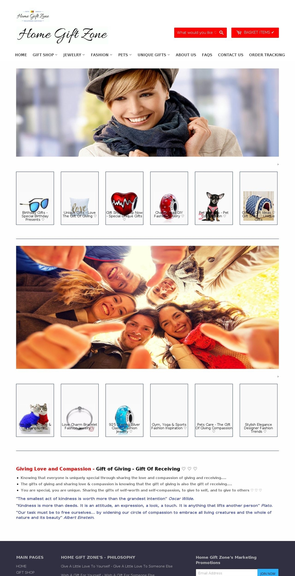 homegiftzone.com — Shopify storefront screenshot