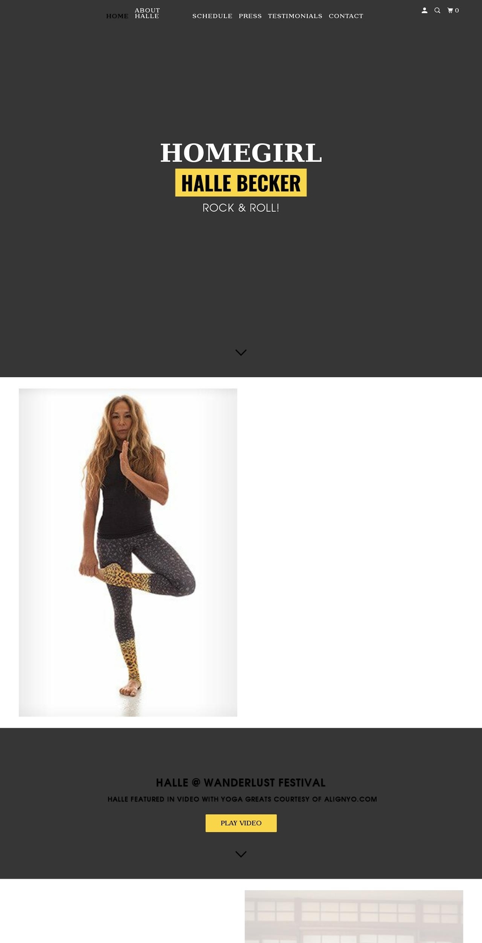 homegirlyoga.com shopify website screenshot