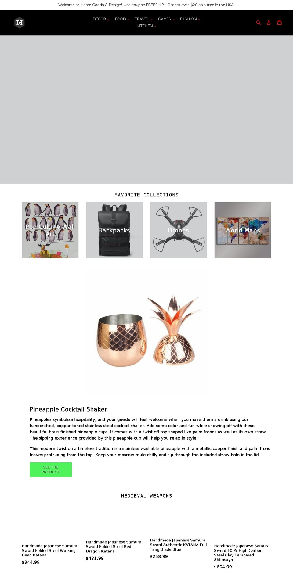 homegoodsanddesign.com shopify website screenshot