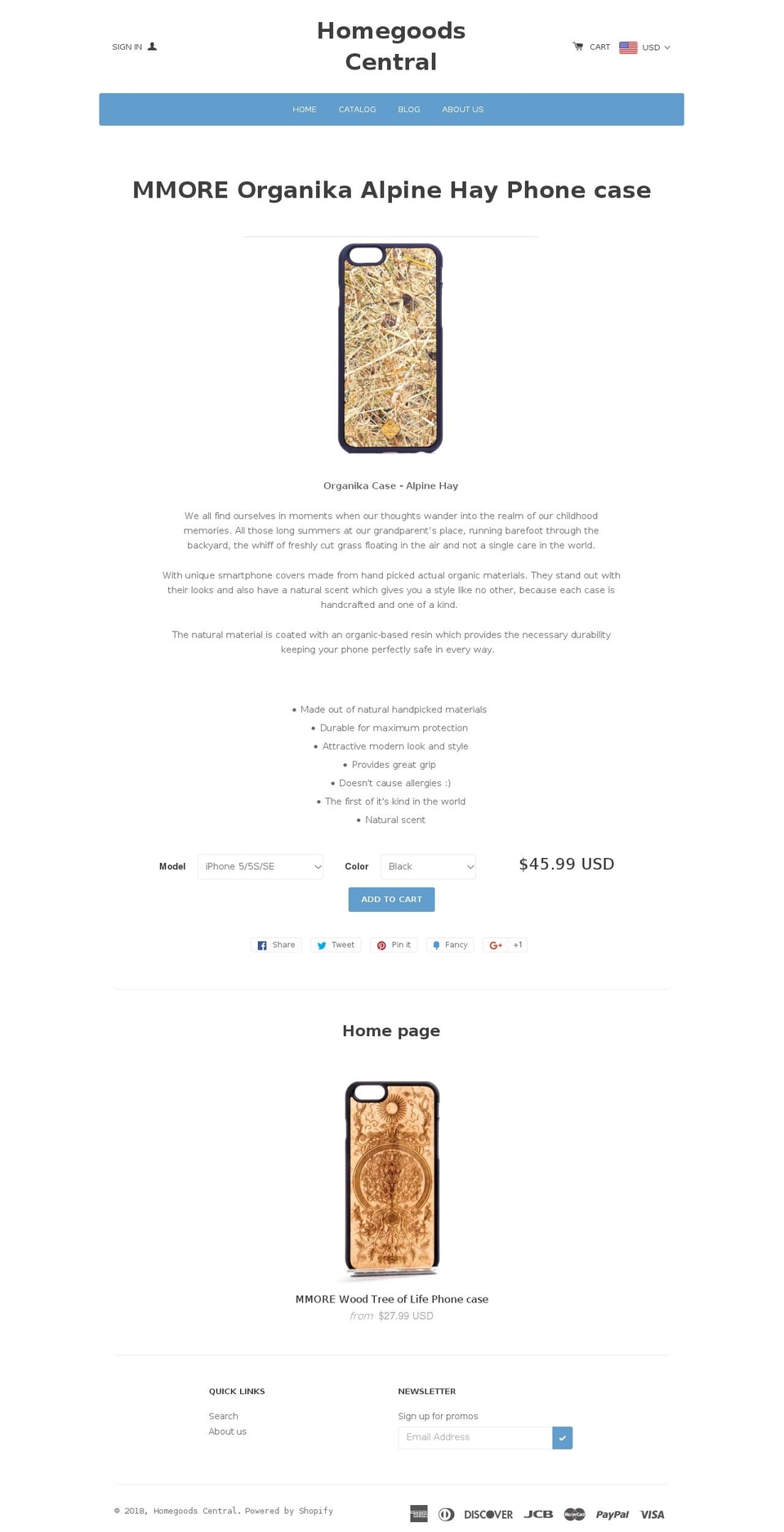 homegoodscentral.com — Shopify storefront screenshot