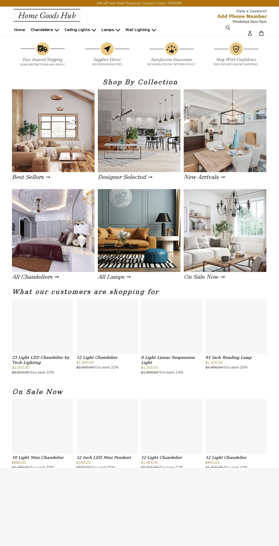 Dsl-theme- Shopify theme site example homegoodshub.com