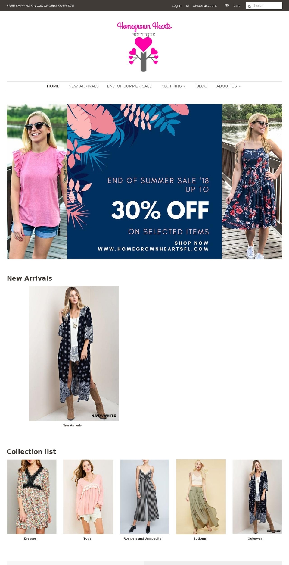 homegrownheartsfl.com shopify website screenshot