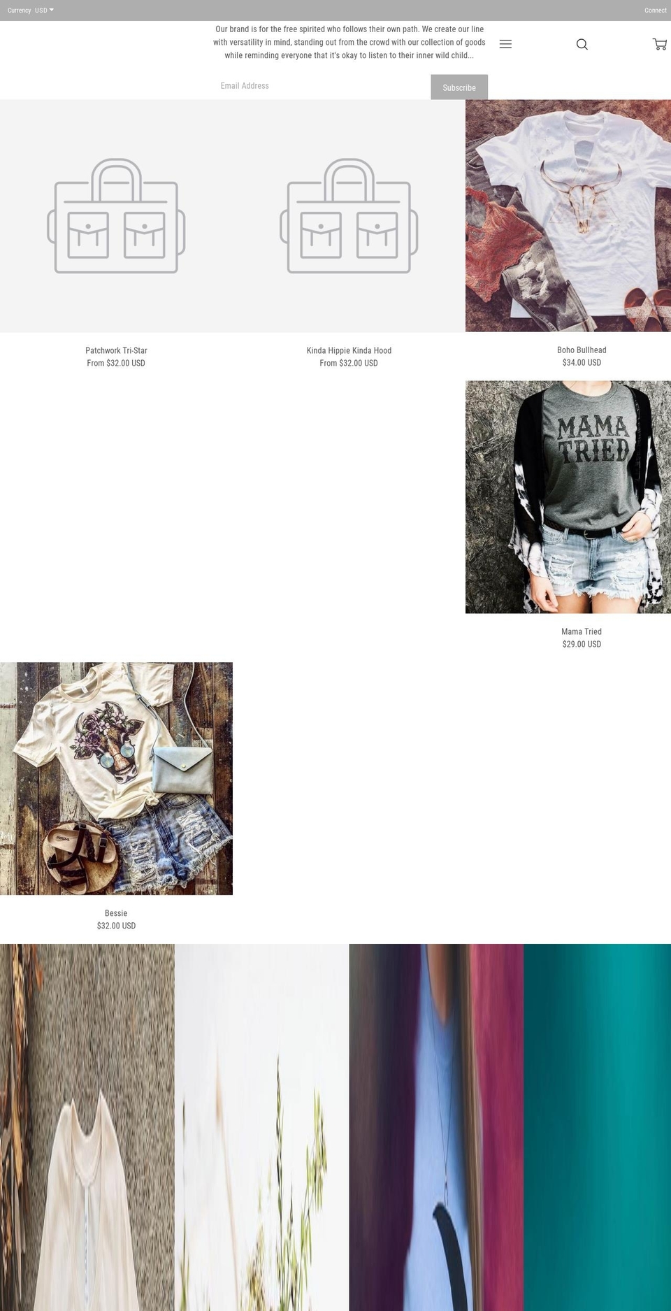 homegrownhippie.com shopify website screenshot