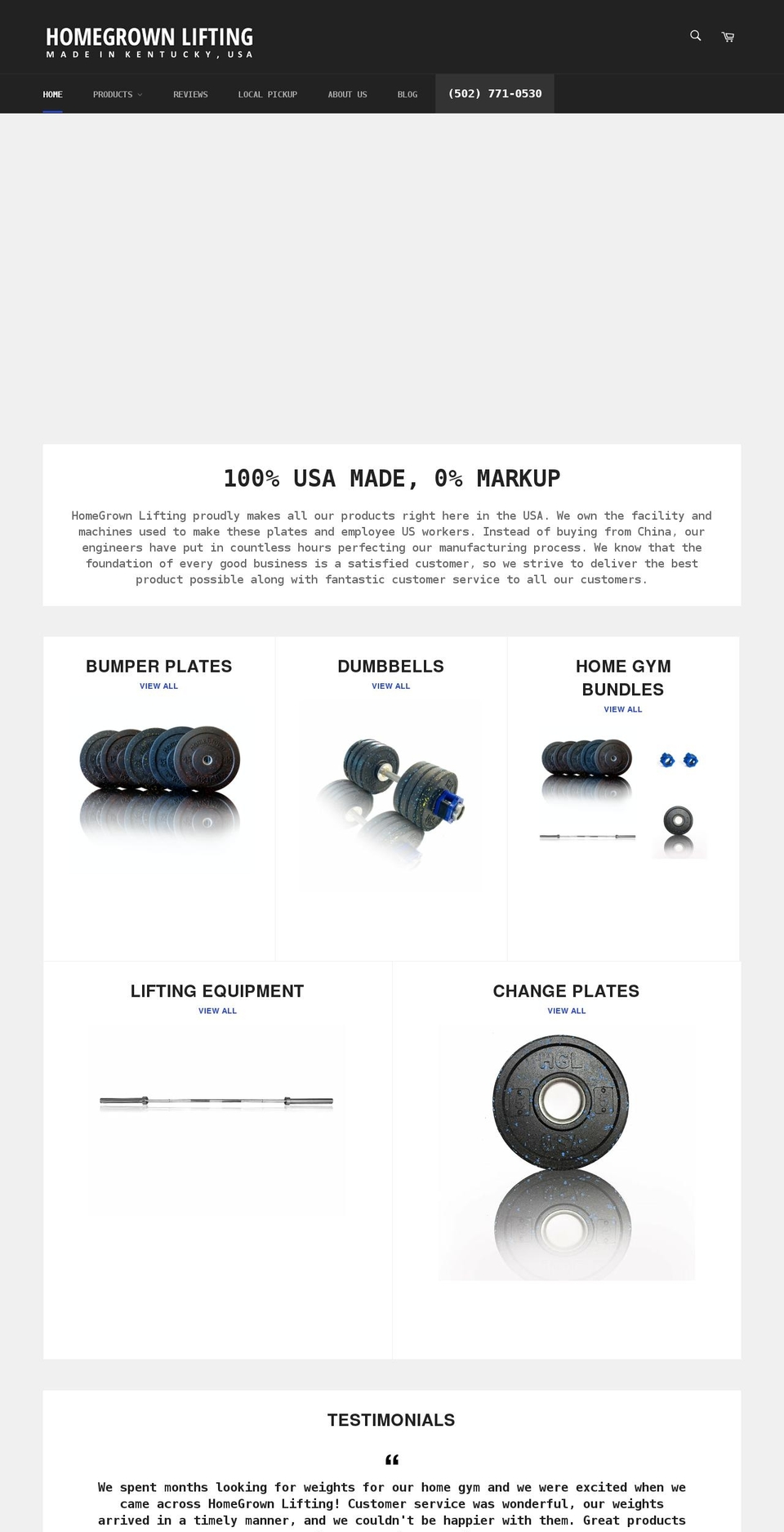 homegrownlifting.com shopify website screenshot