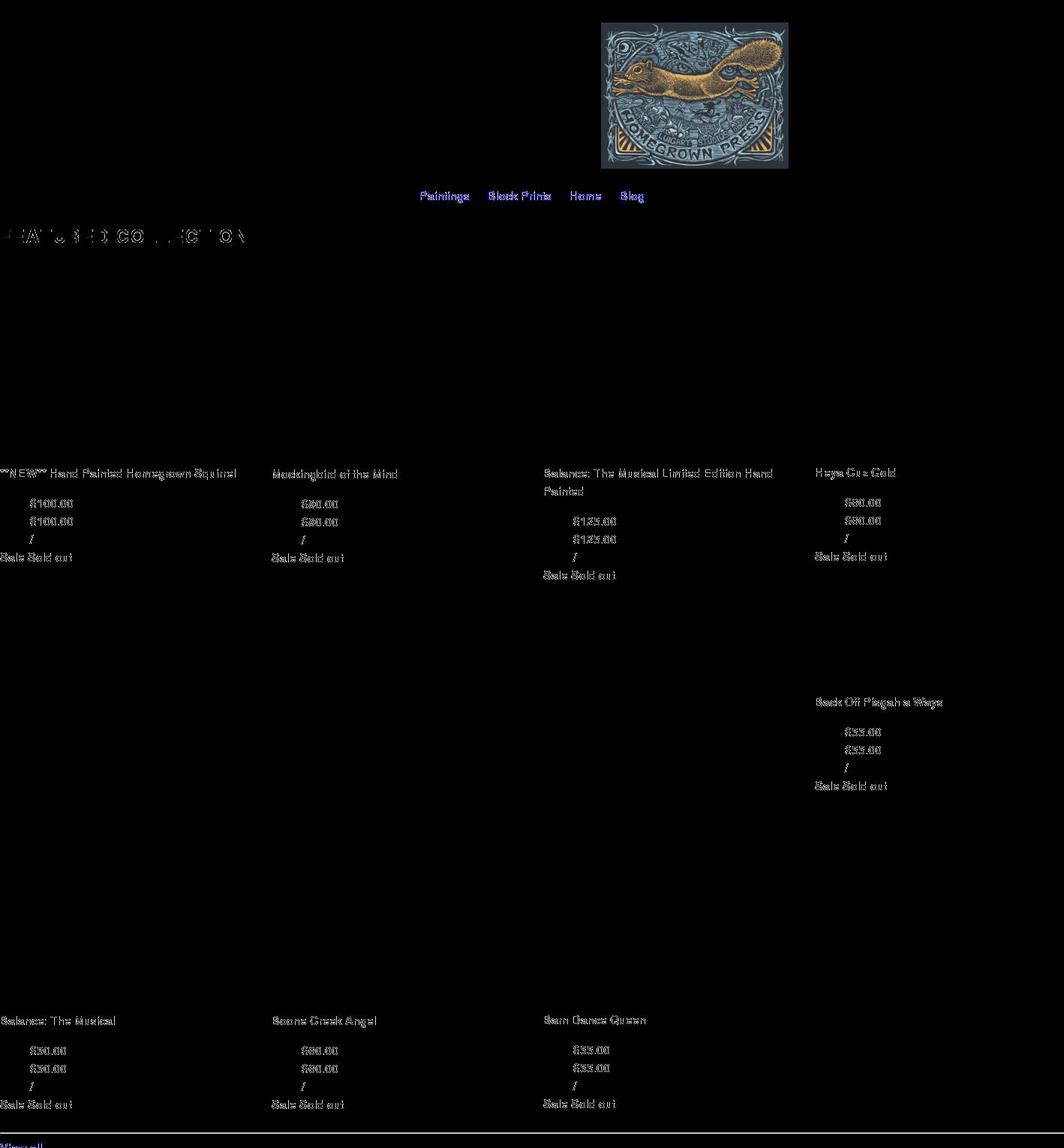 homegrownpress.com shopify website screenshot