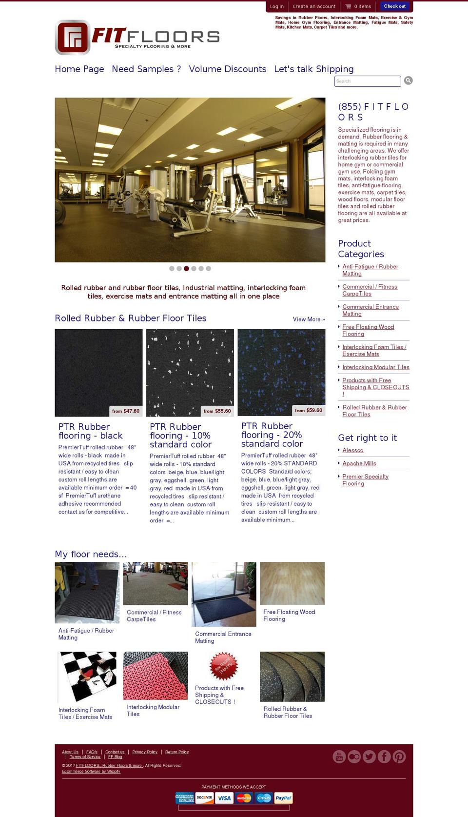 homegymfloor.com shopify website screenshot