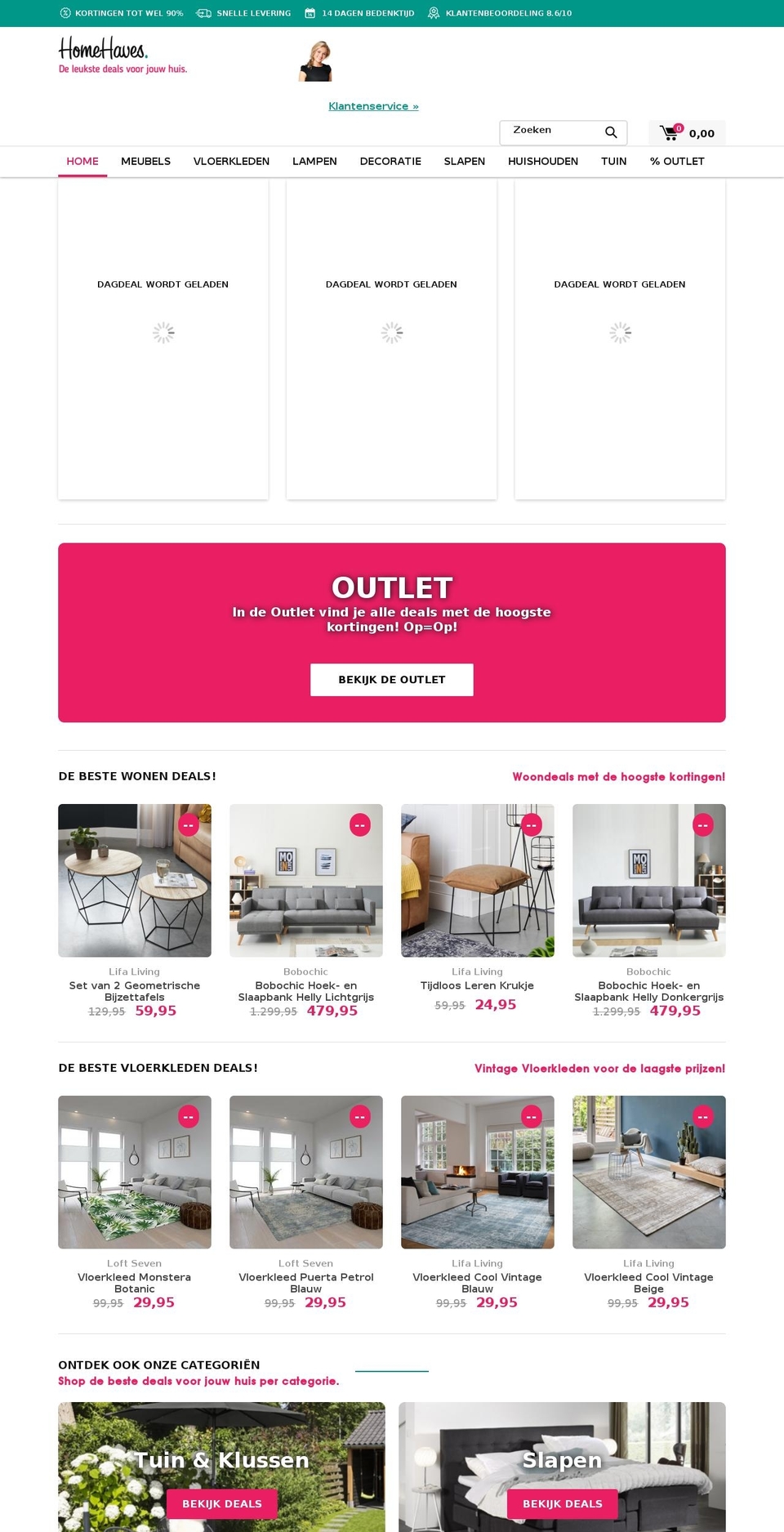 homehaves.be shopify website screenshot