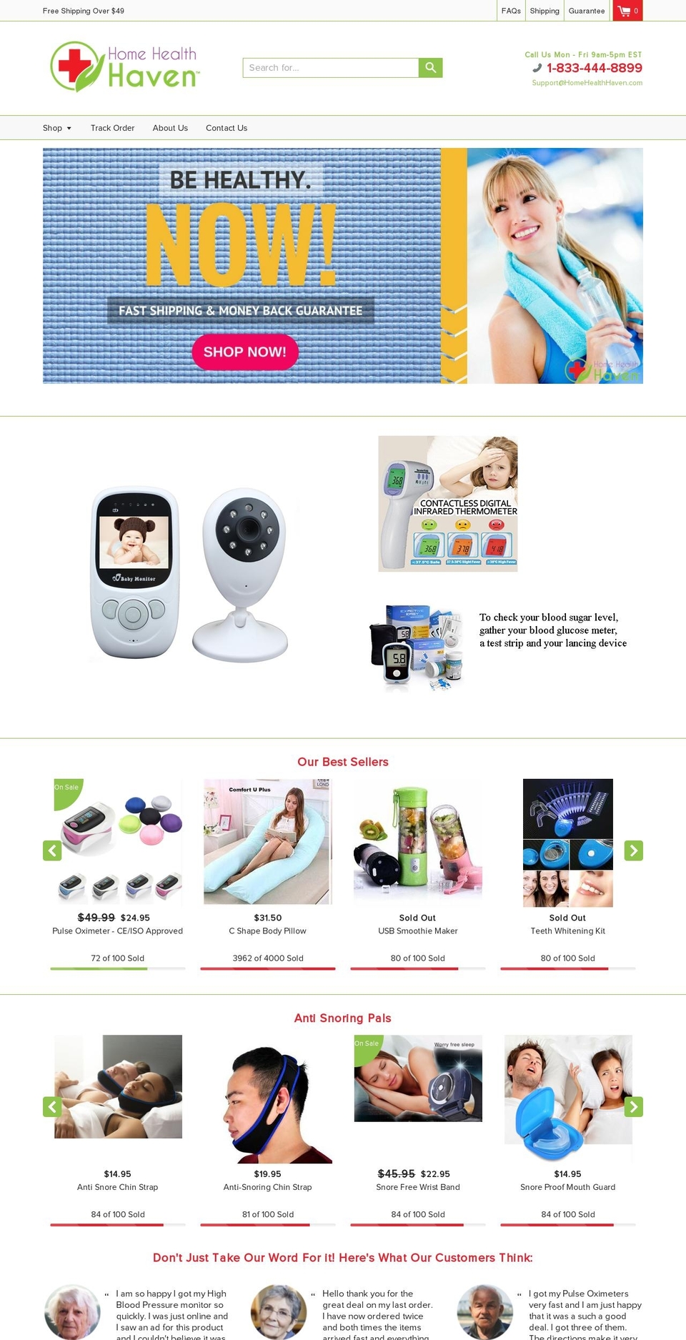 homehealthaven.com — Shopify storefront screenshot
