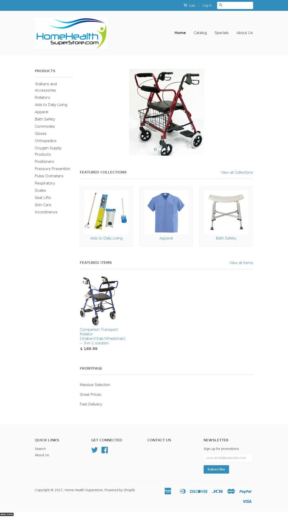 homehealthsuperstore.com shopify website screenshot