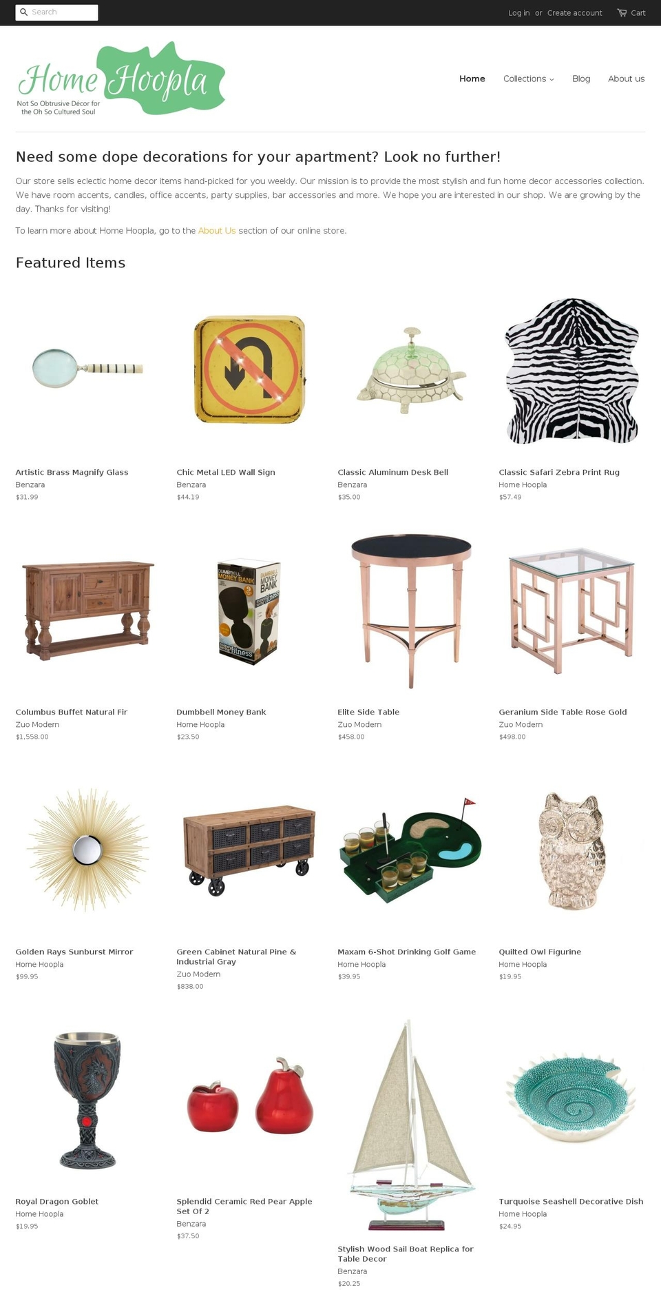 homehoopla.com shopify website screenshot