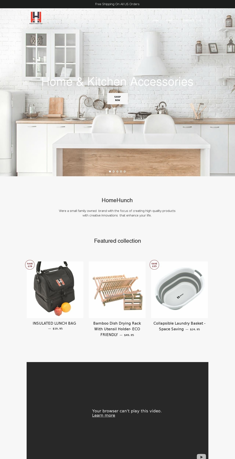 homehunch.com shopify website screenshot