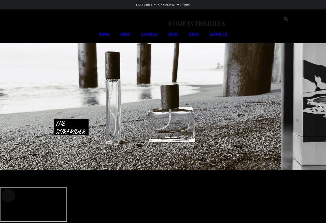 homeinthehills.com shopify website screenshot