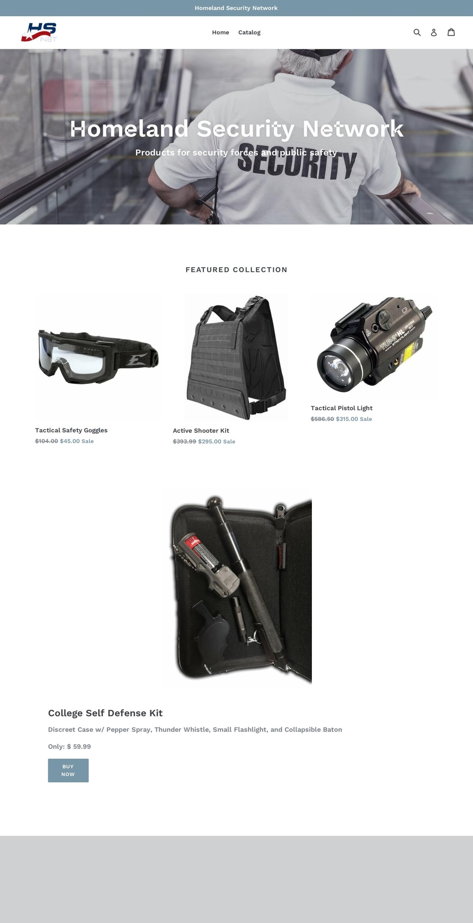 homelandsecuritystore.shop shopify website screenshot