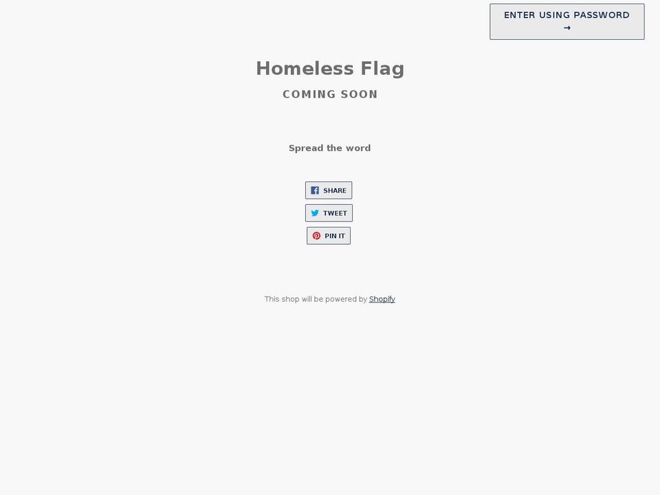 homelessflag.com — Shopify storefront screenshot