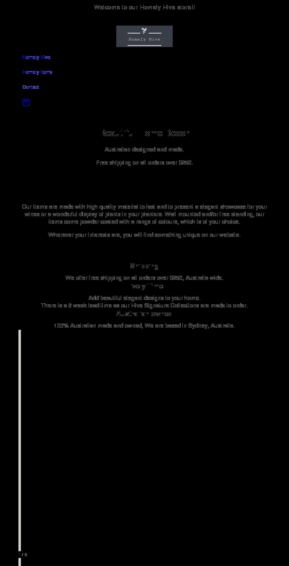 homelyhive.com shopify website screenshot