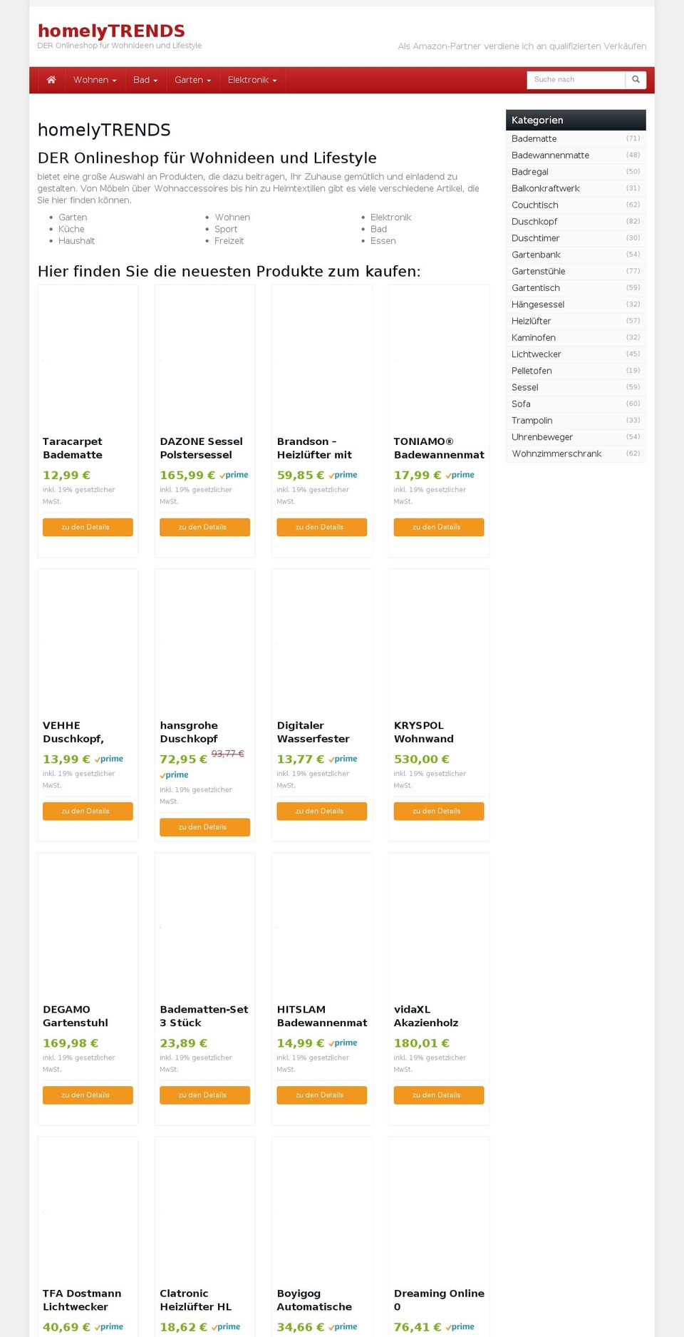 homelytrends.com — Shopify storefront screenshot