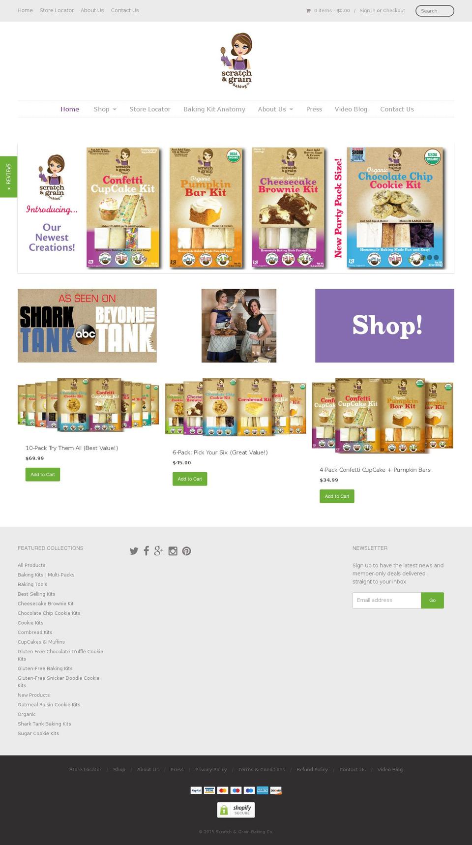 homemadebakingkit.com shopify website screenshot