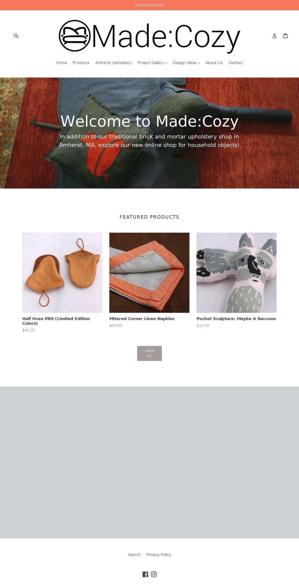 homemadehygge.com — Shopify storefront screenshot