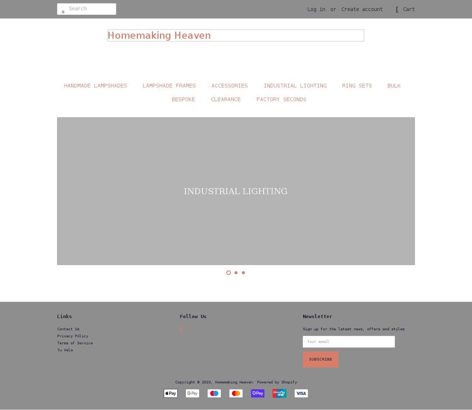homemakingheaven.co.uk shopify website screenshot