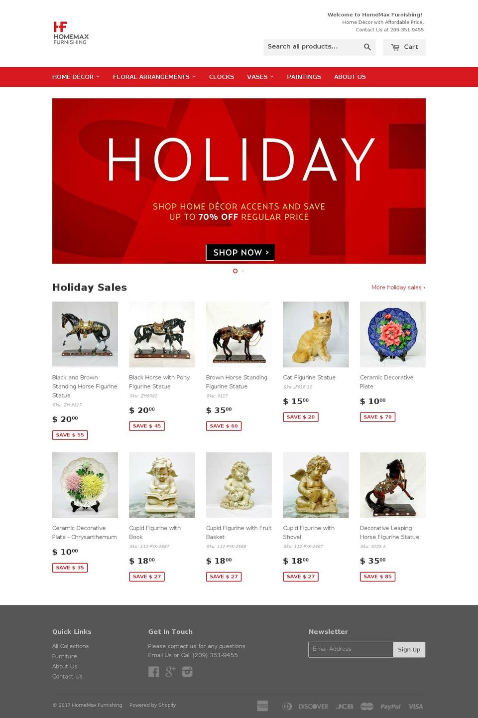 homemaxfurnishing.com shopify website screenshot