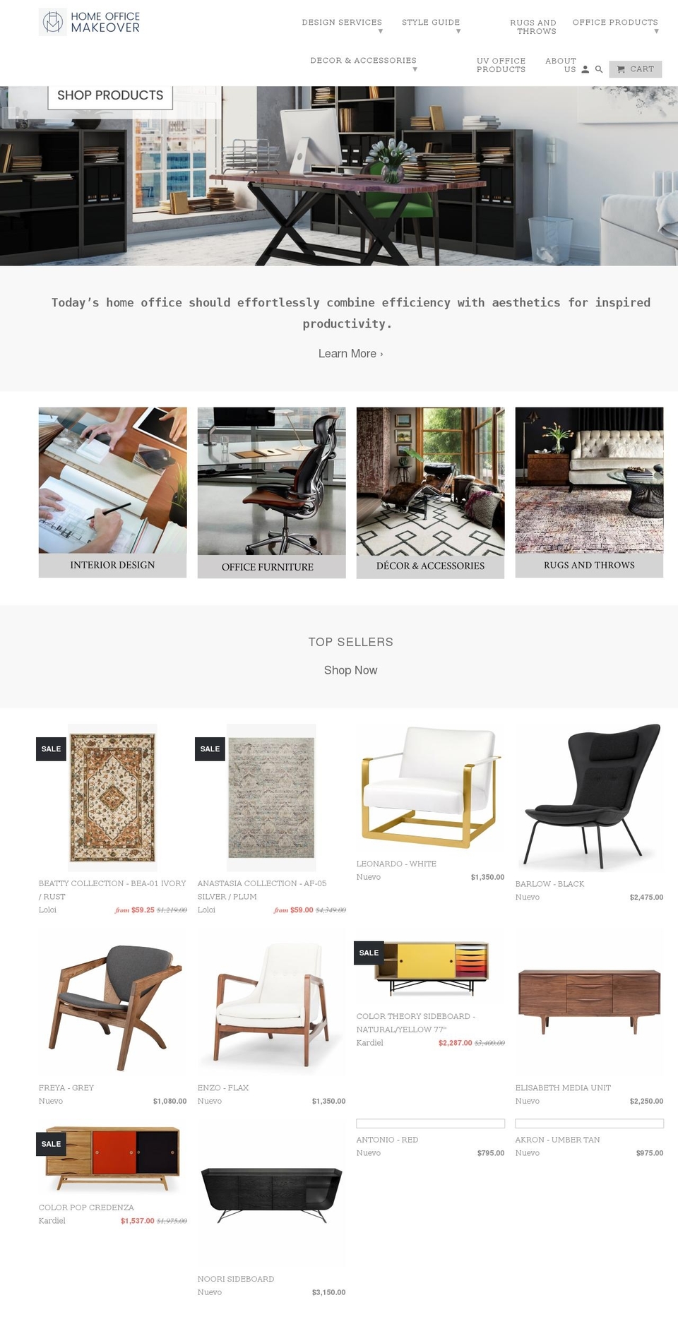 hom Shopify theme site example homeofficemakeover.com