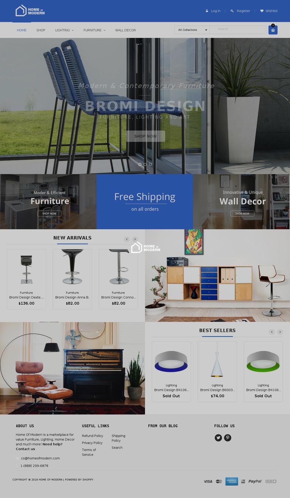 homeofmodern.com — Shopify storefront screenshot