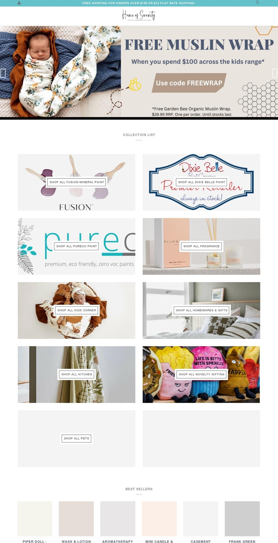 homeofserenity.com.au shopify website screenshot