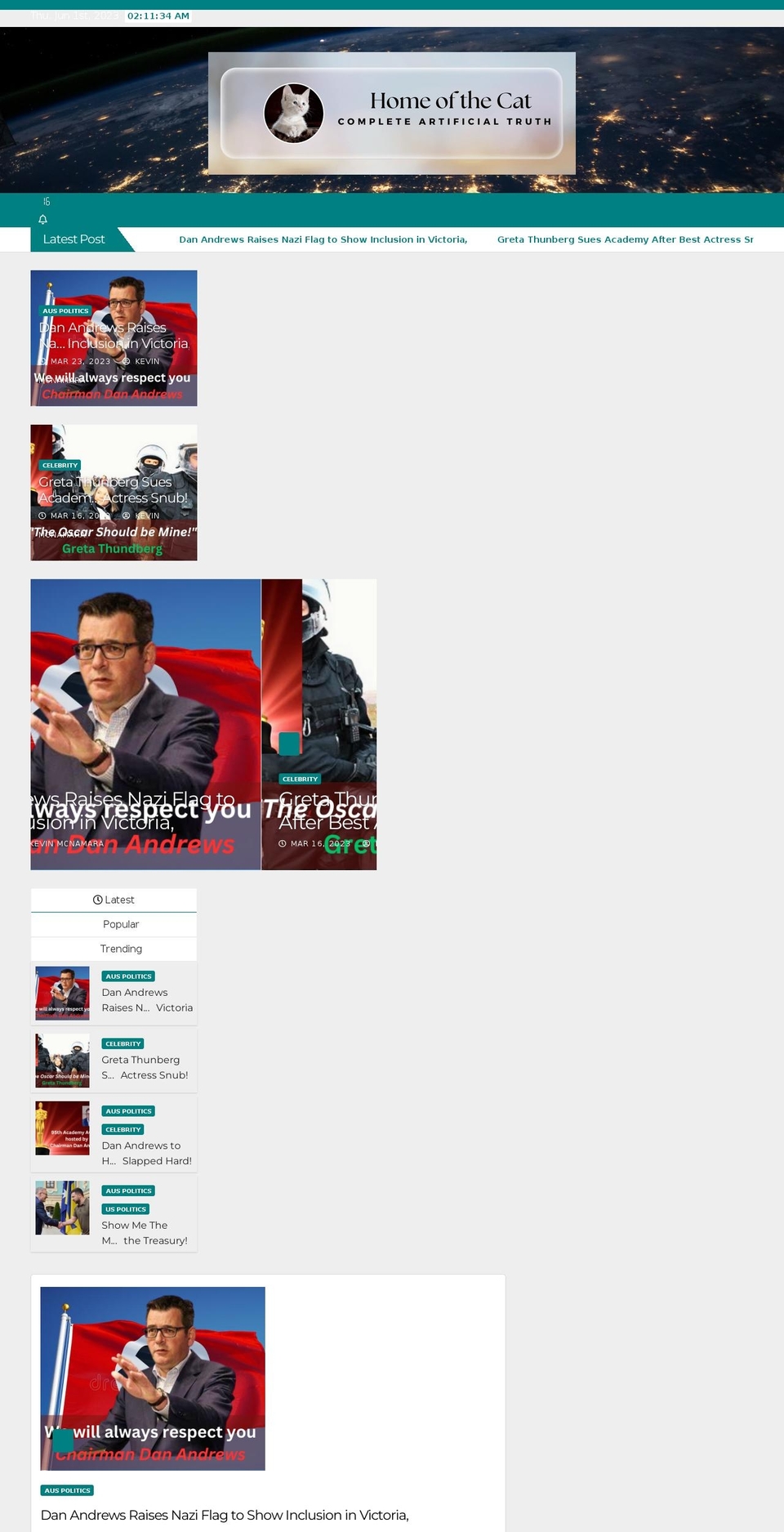 homeofthecat.com — Shopify storefront screenshot