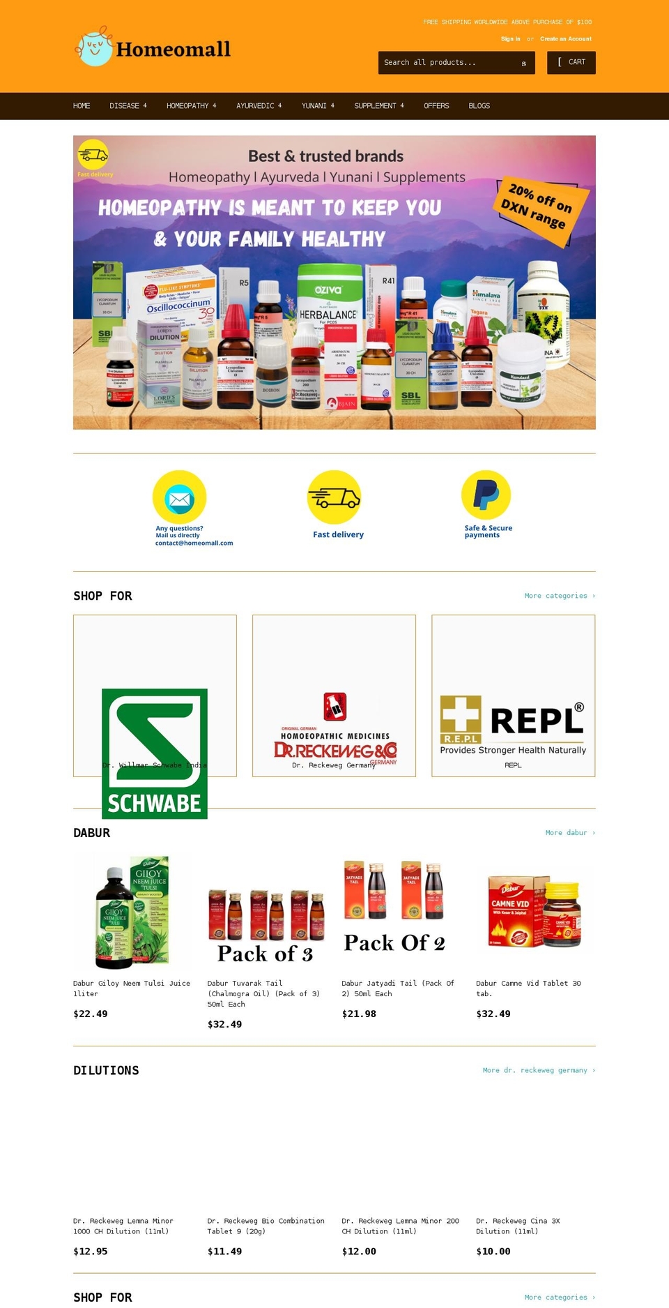 homeomall.com shopify website screenshot