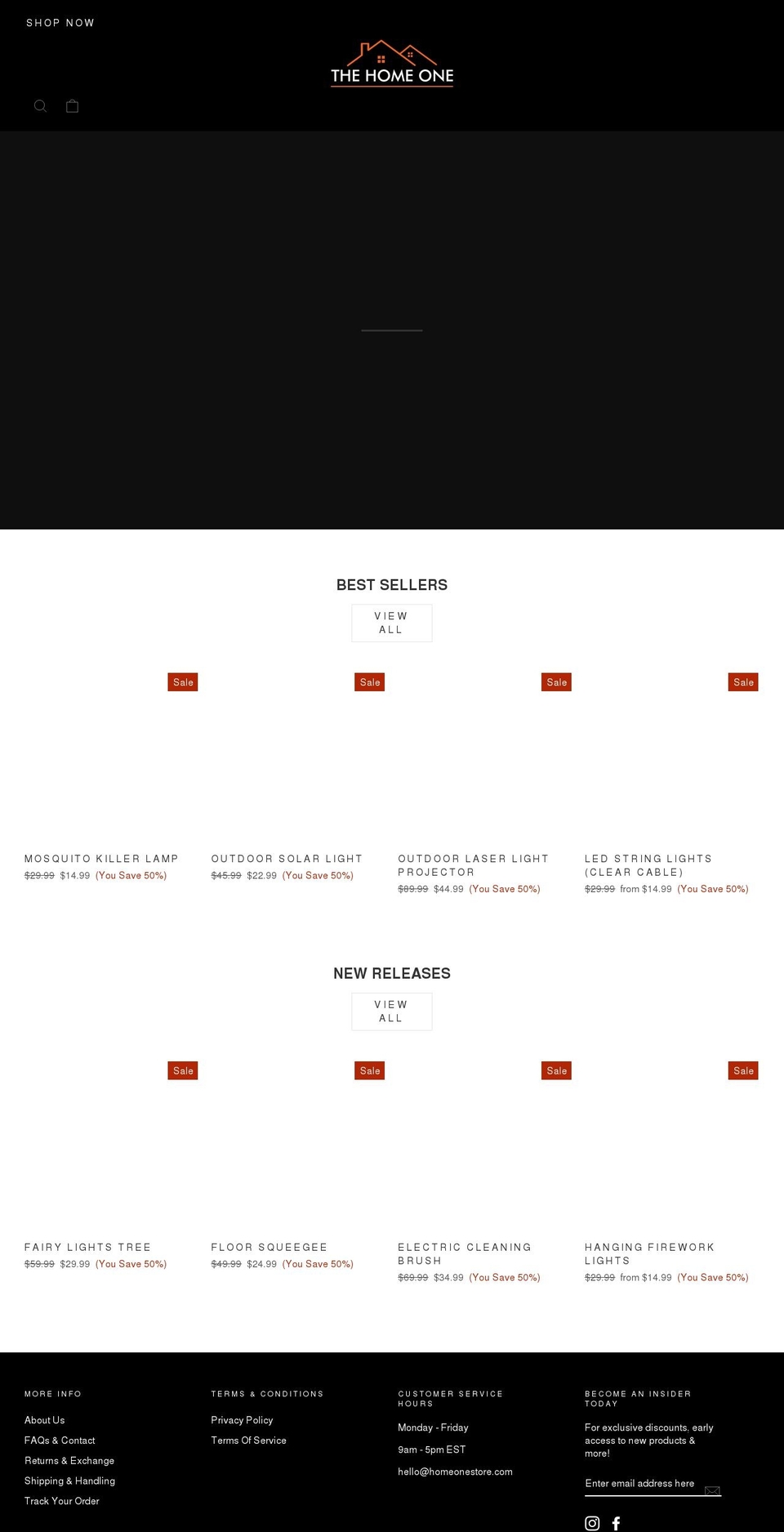 homeonestore.com shopify website screenshot