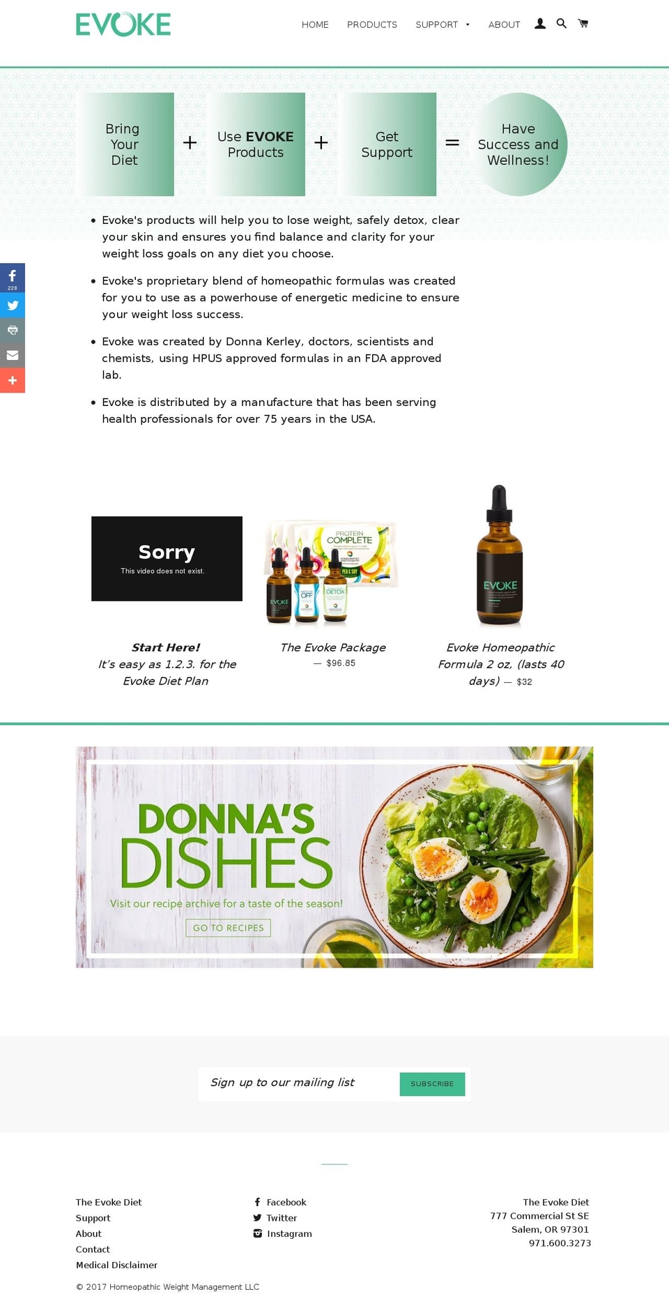 Copy of Evoke Diet Shopify theme site example homeopathicweightmanagement.com