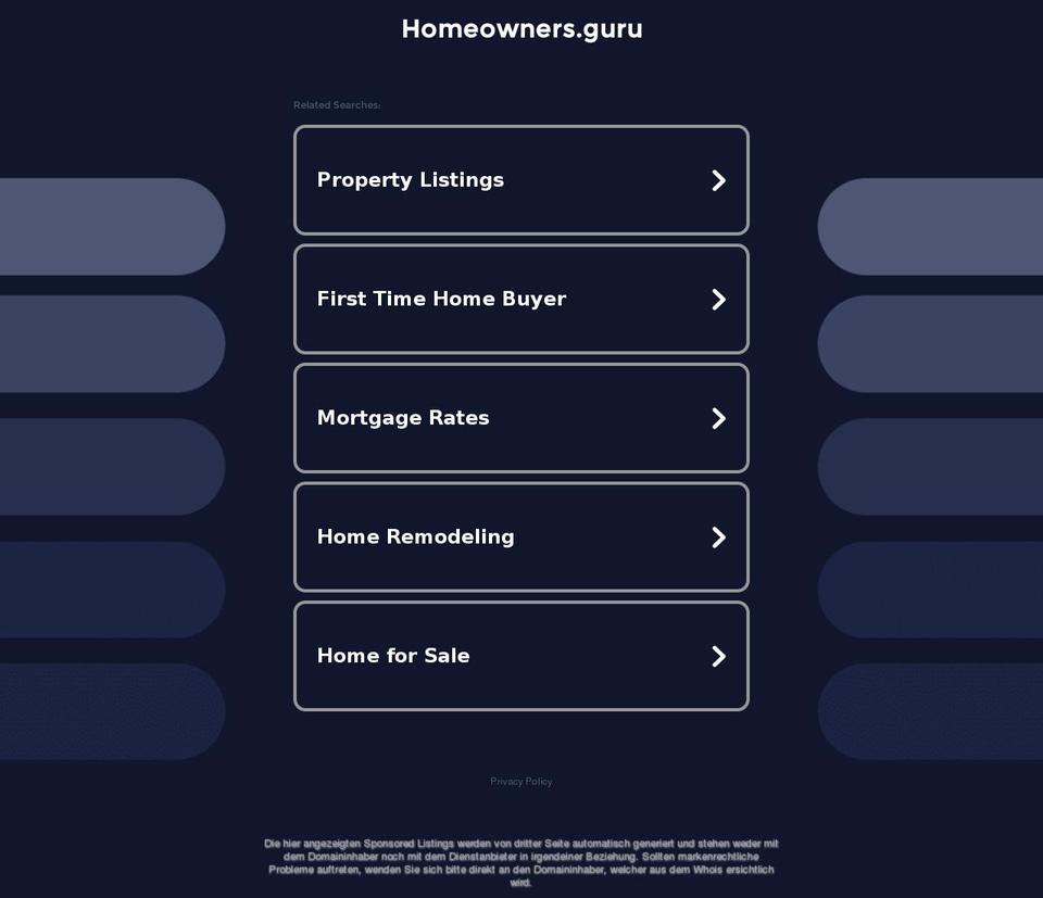 homeowners.guru shopify website screenshot