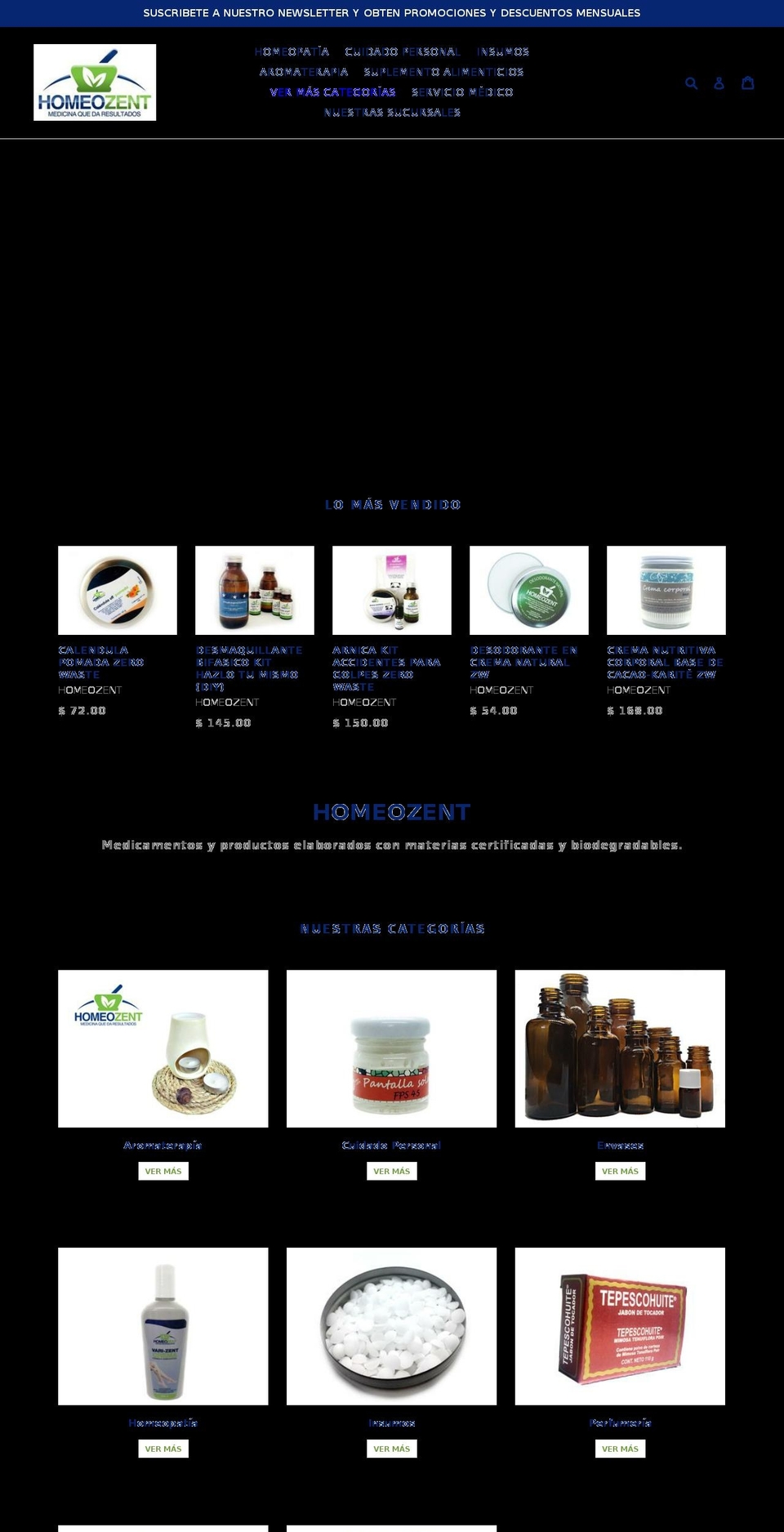 homeozent.com shopify website screenshot