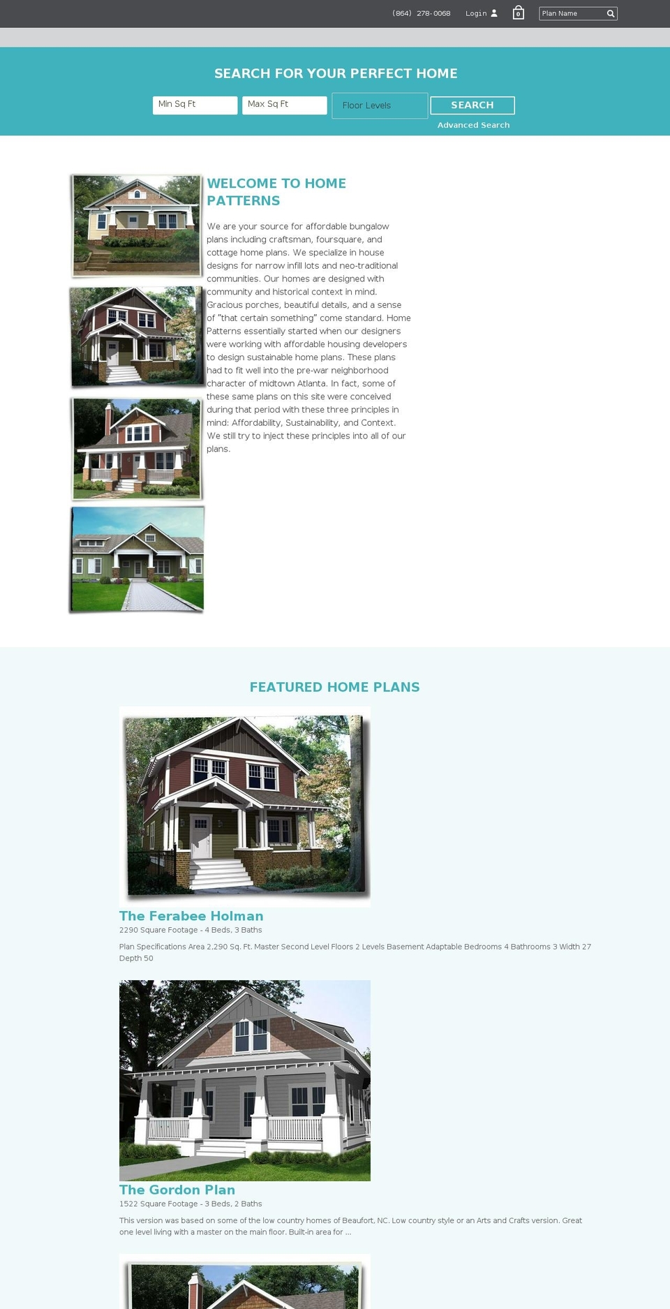 homepatterns.com shopify website screenshot