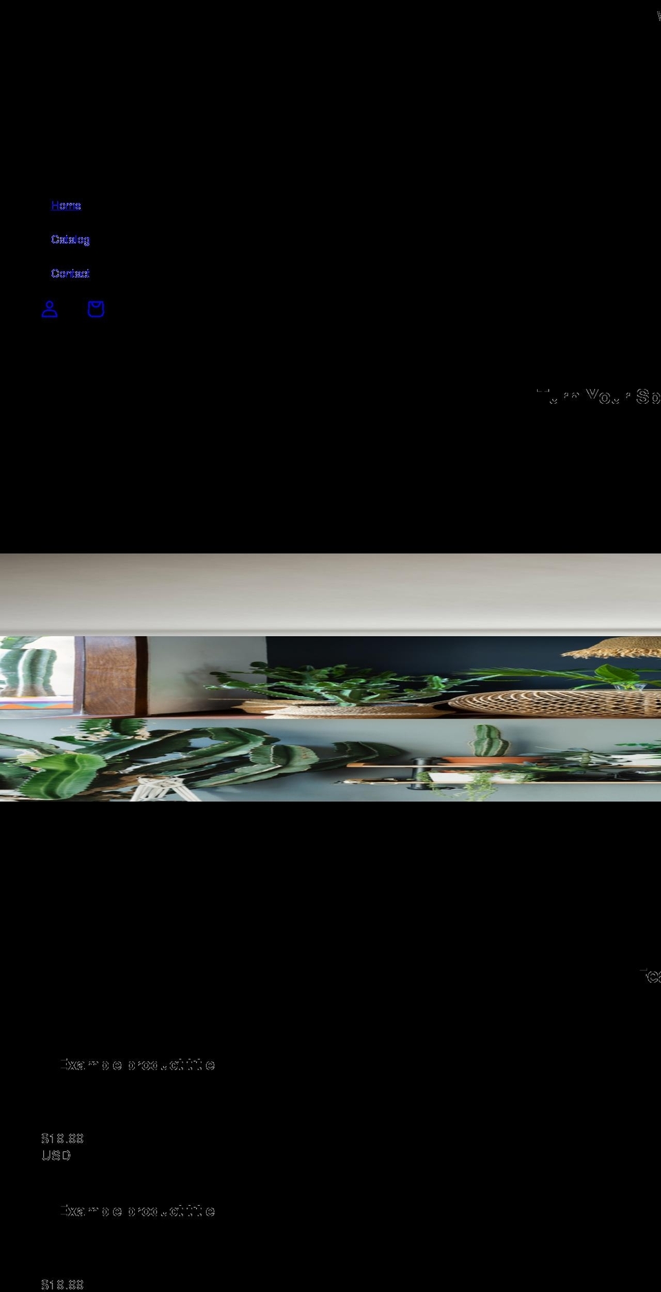 homeplantdecor.com shopify website screenshot