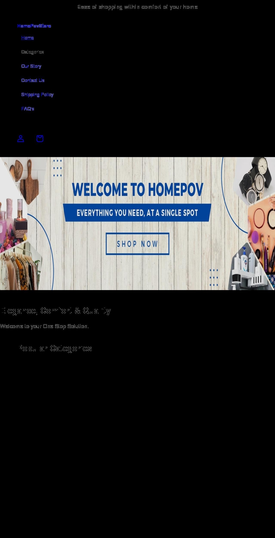 homepov.com shopify website screenshot