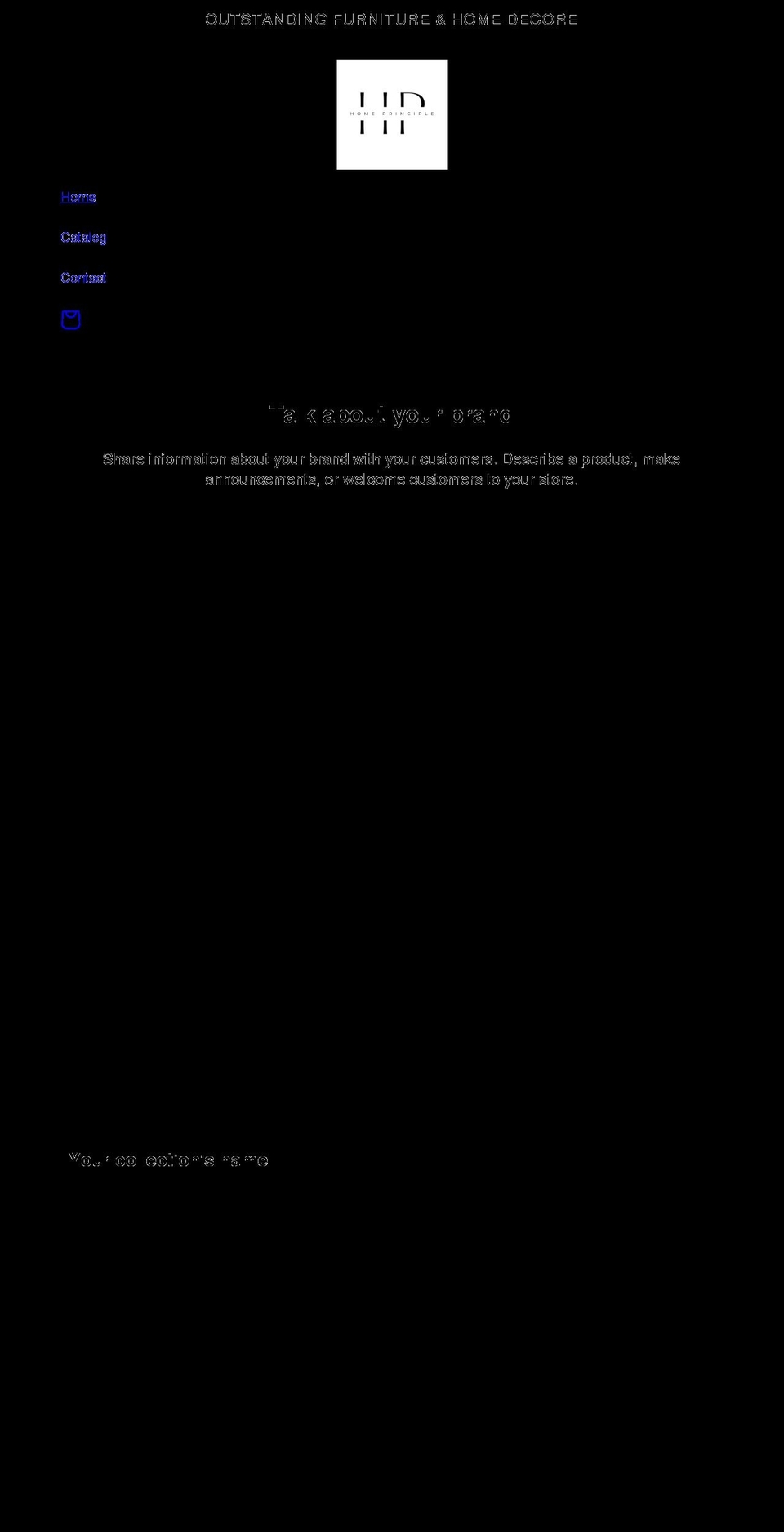 homeprinciple.com shopify website screenshot
