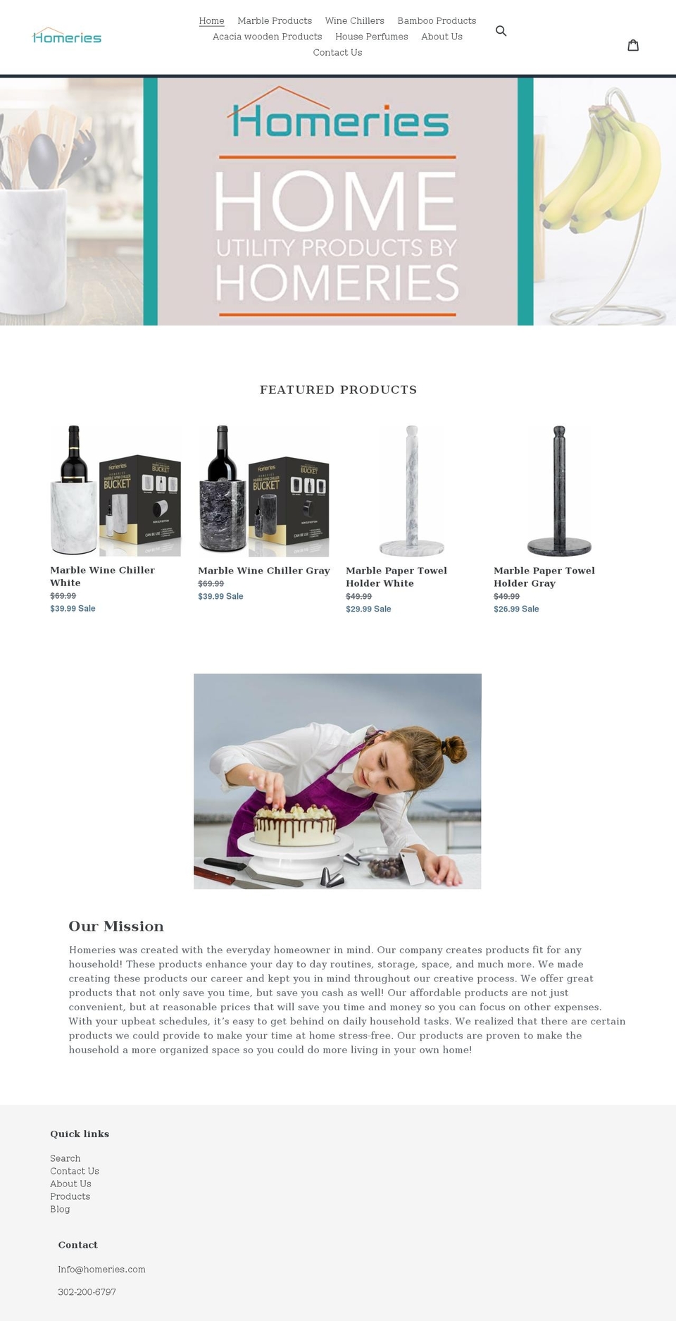homeries.com shopify website screenshot