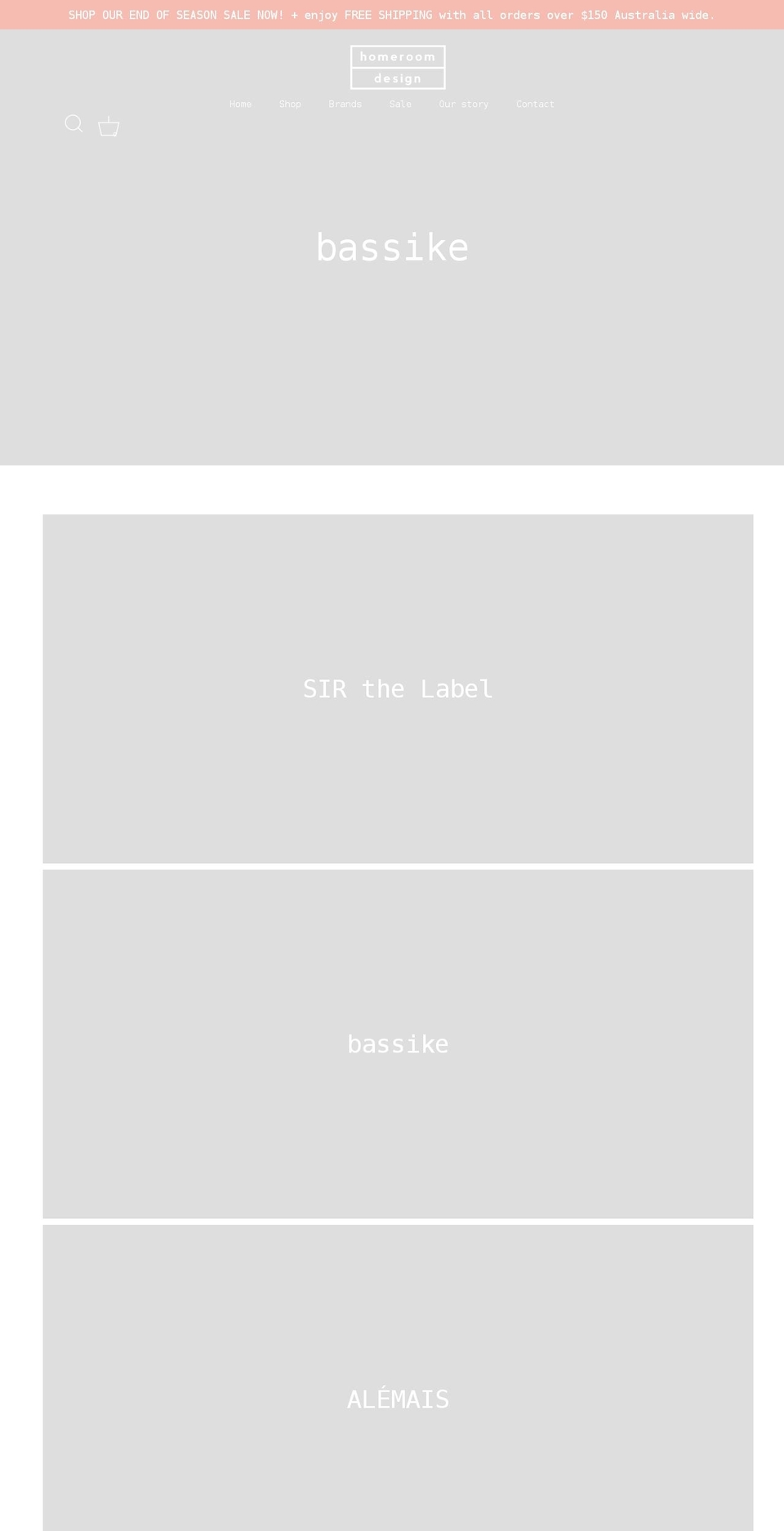 homeroomdesign.com.au shopify website screenshot