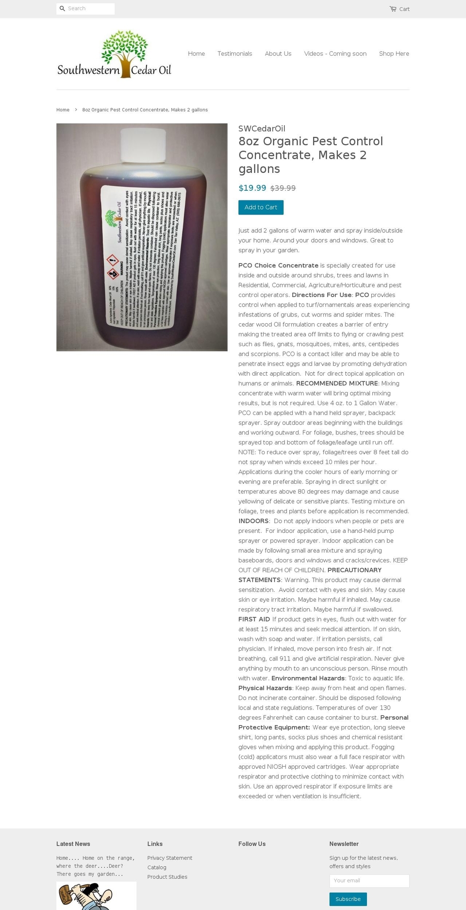 homesafeinsectcontrol.com — Shopify storefront screenshot
